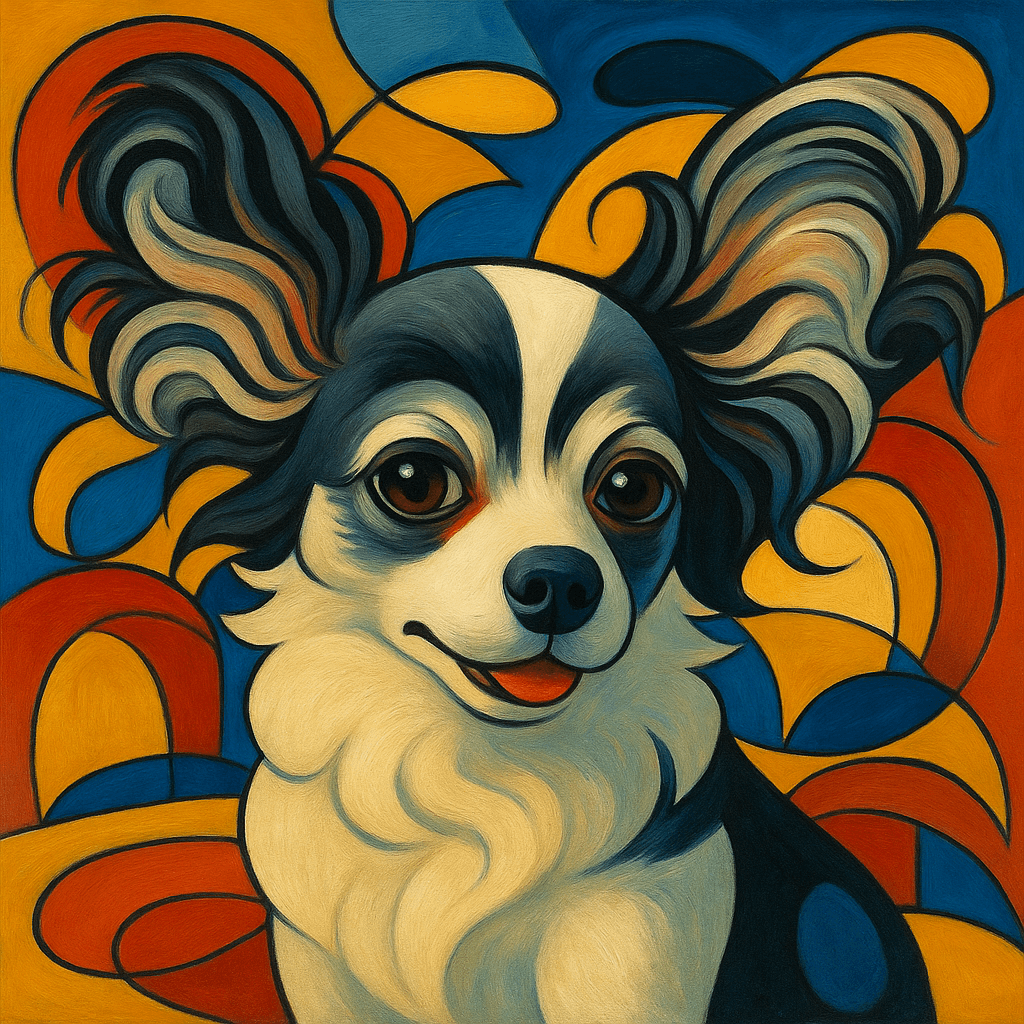 Pet in Picasso surrealist portrait